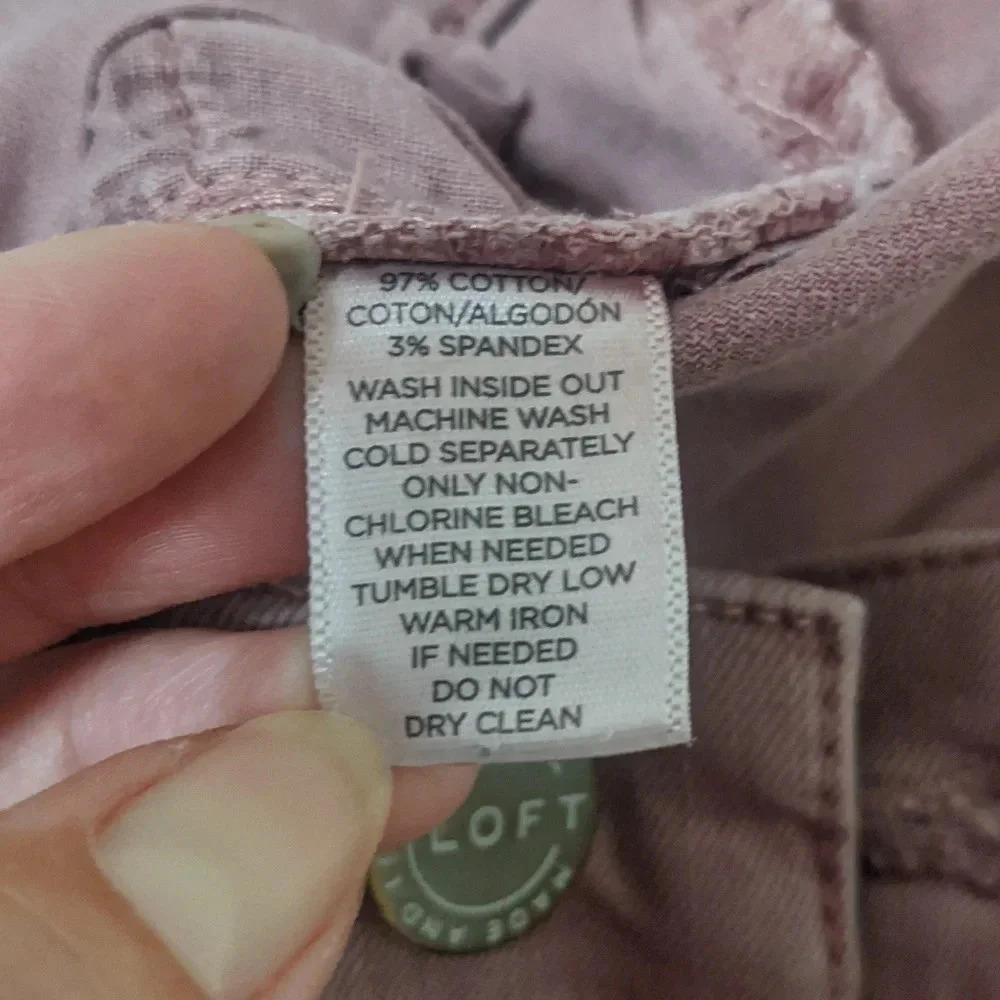LOFT Modern Skinny Jeans, Color Dusty Mauve, Size 28 - Picture 14 of 14